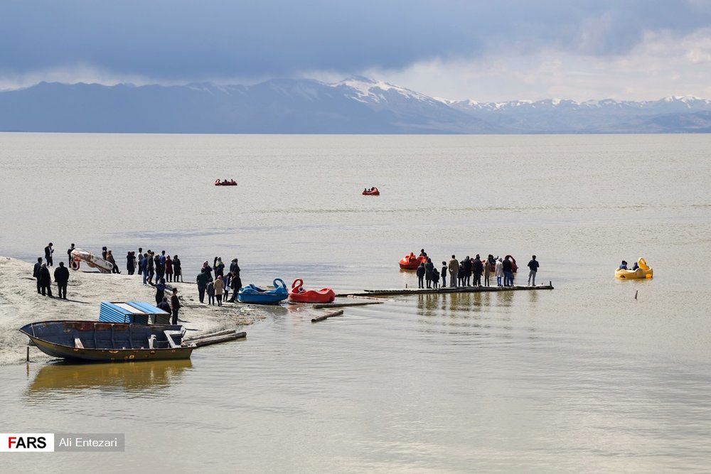 تصاویری از دریاچه ارومیه بعد از باران‌های سیل‌آسا