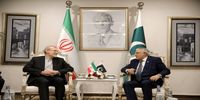 دیدار لاریجانی با وزیر خارجه پاکستان/ همکاری‌های ایران و پاکستان می‌تواند به آرامش و صلح منطقه کمک کند 