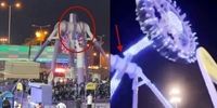 سقوط وحشتناک چرخ فلک در عربستان + فیلم