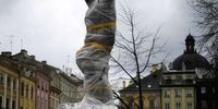 ​ترفند جالب هنرمندان اوکراینی برای حفاظت از مجسمه‌های فرهنگی + ویدئو