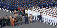 تصاویر حضور  رهبری در مراسم دانش‌آموختگی دانشگاه‌های افسری ارتش