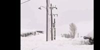 دفن خانه های حومه پیرانشهر زیر برف+فیلم
