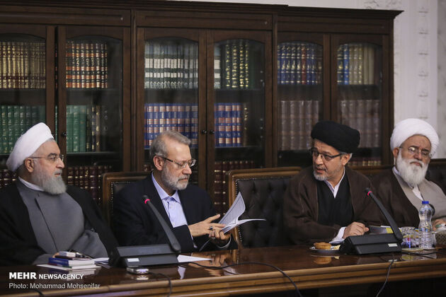 تصاویر جلسه شورای عالی انقلاب فرهنگی با حضور سران قوا