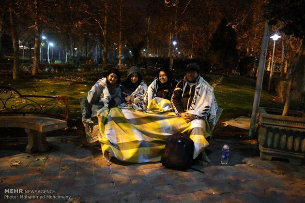 حال و هوای دیشب پس از زلزله تهران