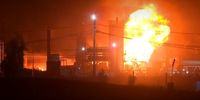 آتش‌سوزی مهیب در پالایشگاه نفت اربیل عراق + فیلم 