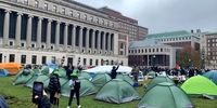 برچیدن چادرهای حامیان فلسطین در محوطه دانشگاه کلمبیا/ تعلیق و بازداشت 100 معترض 