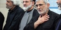 خوش‌و‌بش لاریجانی با سردار قاآنی در مراسم حاج رمضان/ حدادعادل و خطیب هم بودند +تصاویر 