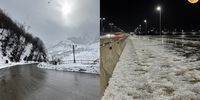  بارش برف و تگرگ در امارات/ مردم غافلگیر شدند+ عکس