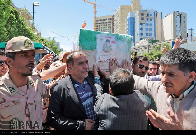 تشییع پیکر 6 شهید سرباز مرزبانی عملیات تروریستی میرجاوه