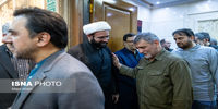 عکسی از علی باقری در مراسم ختم شهید لاریجانی/ گریه‌های کاظم صدیقی شکار دوربین ها شد/ وزیر احمدی نژاد و حسین شریعتمداری هم بودند