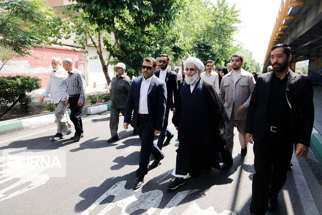 تصاویر مسئولان عالی‌رتبه کشور در راهپیمایی روز قدس