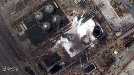 تصاویر ماهواره‌ای از پالایشگاه نفت تهران قبل و بعد از آتش‌سوزی+ عکس