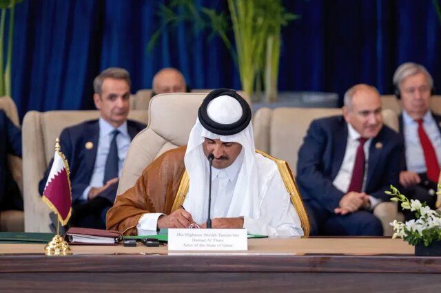 امیر قطر بعد از اجلاس شرم الشیخ توئیت زد / مشتاقانه منتظر تعهد همه طرف‌ها هستیم