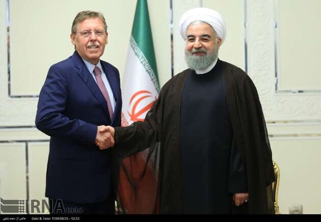 دیدار رئیس مجلس بلژیک با روحانی