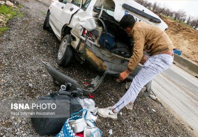 وقوع تصادف شدید رانندگی در آزادراه تهران - قزوین 