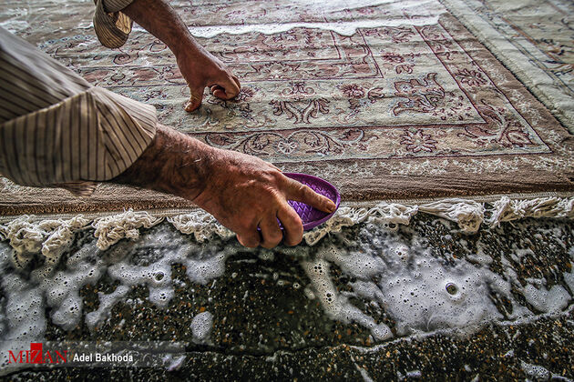 قالیشویی در آستانه سال نو