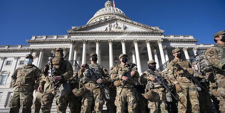  حمله مجدد طرفداران ترامپ به کنگره در ماه مارس/  آمریکا دستپاچه شد/ حضور ۵ هزار نیروی گارد ملی در واشنگتن

