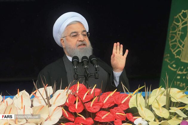 سخنرانی روحانی در مراسم 22 بهمن