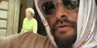 گردشگری بازیگر مرد هالیوودی با روسری در ایتالیا!+فیلم