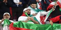 عکسی از  رهبر شهید انقلاب روی لباس هواداران ایران در آمریکا