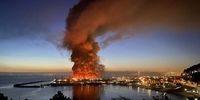 آتش‌سوزی گسترده در منطقه توریستی «اسکله۴۵» +فیلم