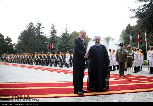 استقبال رسمی روحانی از اردوغان