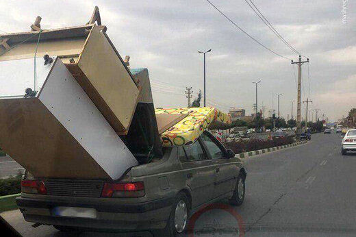 عجیب ترین تصاویر از شیوه حمل‌ بار در تهران
