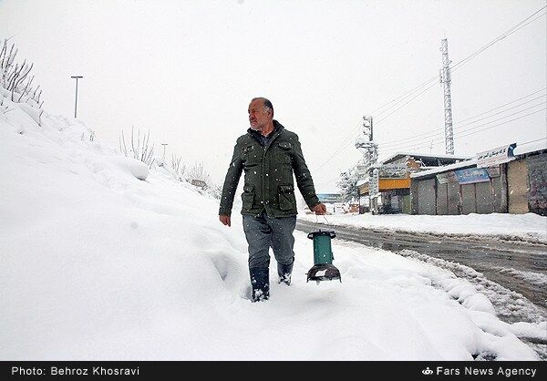 بارش برف سنگین در مازندران
