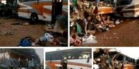 ۳۳ کشته در اثر برخورد وحشتناک ۲ اتوبوس مسافربری