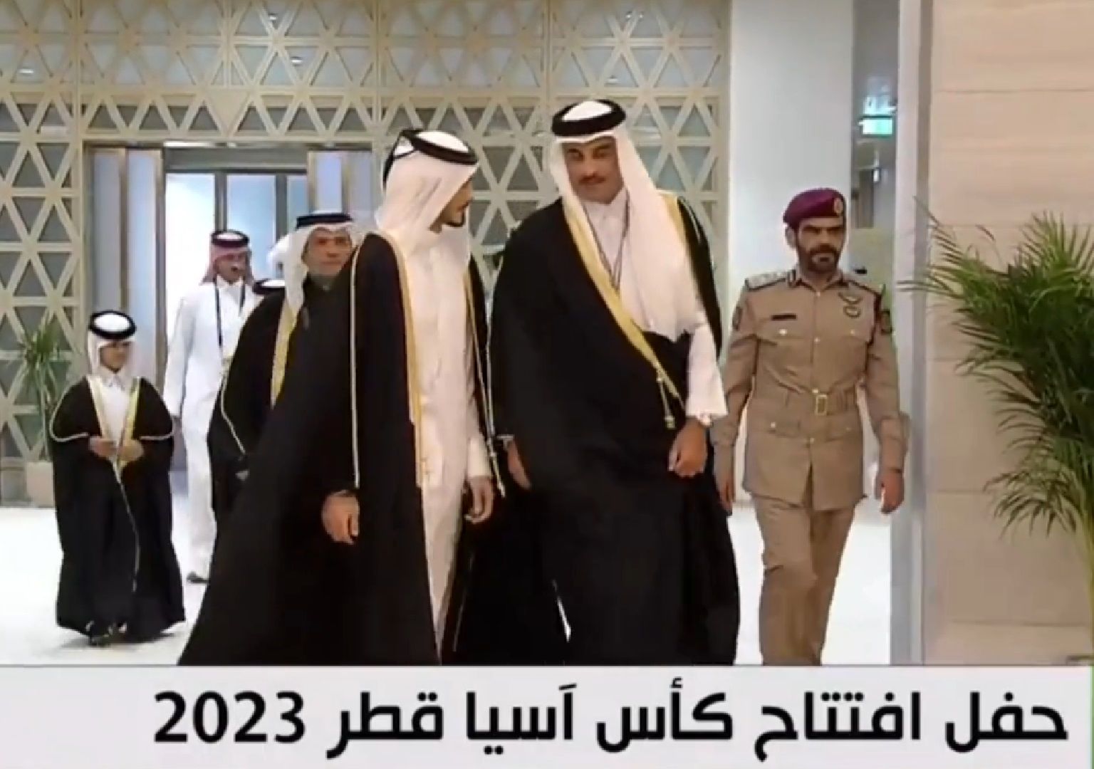 حضور امیر قطر در مراسم افتتاحیه جام ملتهای آسیا + فیلم