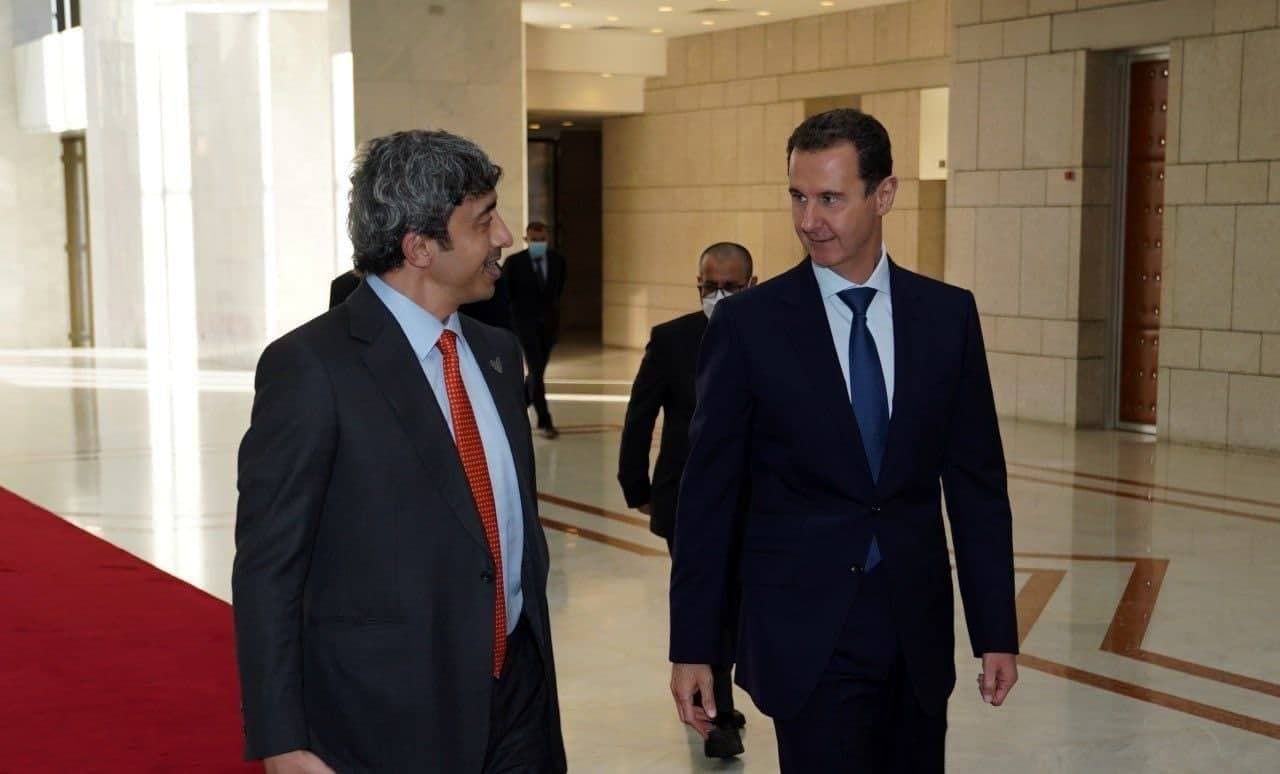 دیدار مهم بشار اسد با وزیر خارجه امارات