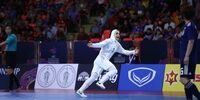 تشویق پر شور تماشاگران در بازی فوتسال بانوان ایران و روسیه +تصاویر