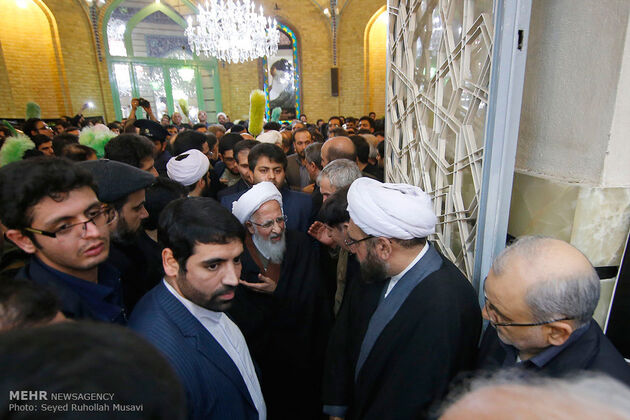 مراسم ترحیم آیت الله هاشمی رفسنجانی در مسجد اعظم قم