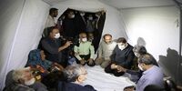عکسی از محمد مخبر در میان زلزله زدگان بندرعباس