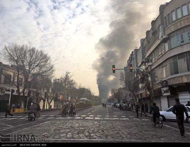 آتش سوزی در ساختمان پلاسکو تهران