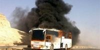 در حادثه تصادف اتوبوس تهران-کرمان با تانکر سوخت  نفر کشته شدند + فیلم