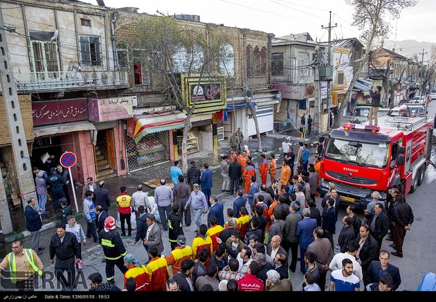 آتش سوزی بازار سنتی کرمانشاه