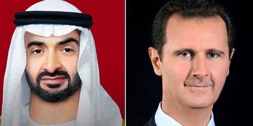رایزنی تلفنی بشار اسد و بن زاید درباره تحولات منطقه 