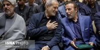 پزشکیان در مراسم ختم برادر مشاورش +عکس