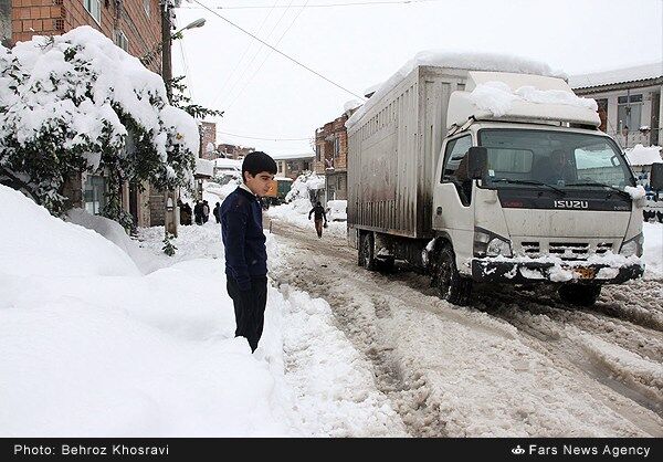بارش برف سنگین در مازندران