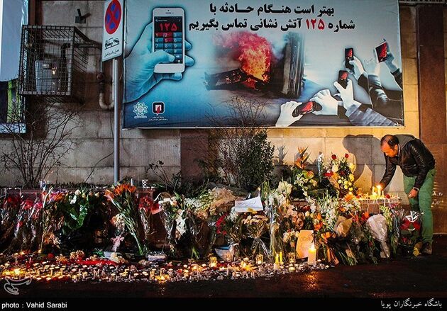 همدردی مردم با آتش نشانان حادثه پلاسکو