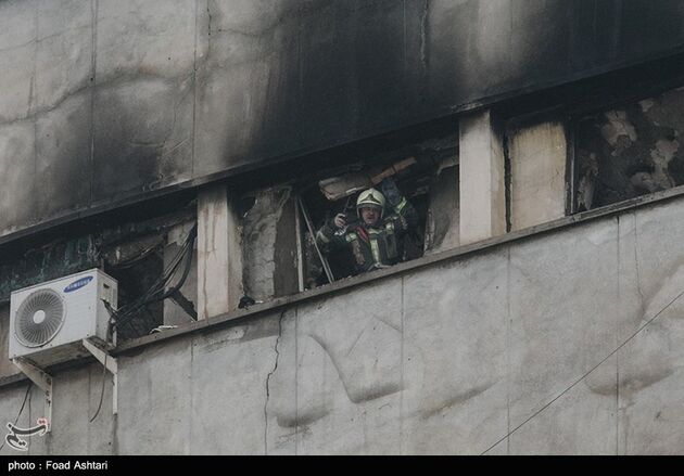 فرو ریختن ساختمان پلاسکو تهران