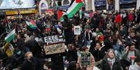 تجمع بزرگ حامیان فلسطین در لندن در سالروز پایان جنگ جهانی اول