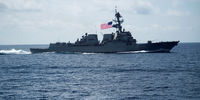 حضور کشتی نظامی آمریکا در مرز آبی قطر