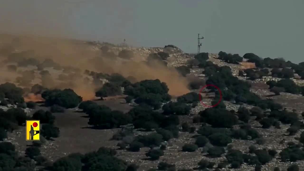  یک تانک مرکاوا توسط حزب الله منهدم شد 