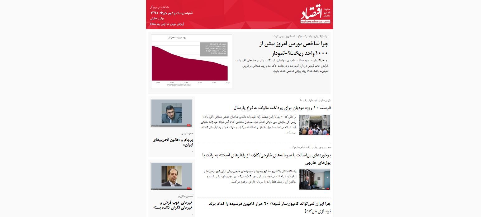ریزش بورس در اولین روز هفته/ سایر بازارها امروز در چه وضعی بودند؟ / (بولتن تحلیلی اقتصادنیوز؛ شنبه 22 خرداد)