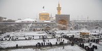 حرم رضوی برف‌پوش شد + فیلم