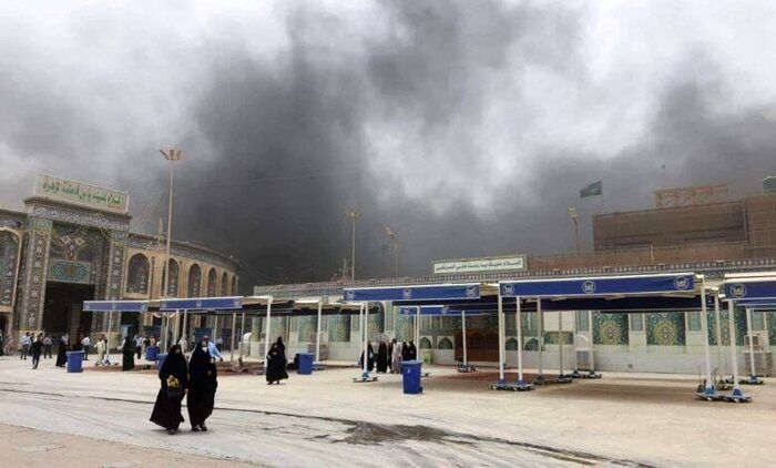 آخرین خبر رسمی از آتش‌سوزی در صحن حضرت زینب(س) + فیلم