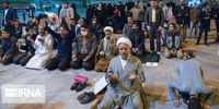 تصاویری از تجمع مخالفان بسته شدن حرم حضرت معصومه(س)