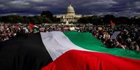تظاهرات حامیان فلسطین در واشنگتن/ درخواست برای پایان فوری جنگ در غزه